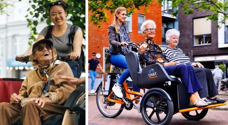 Les bénévoles de cette association transportent les personnes âgées à vélo pour leur faire revivre l’émotion de pédaler