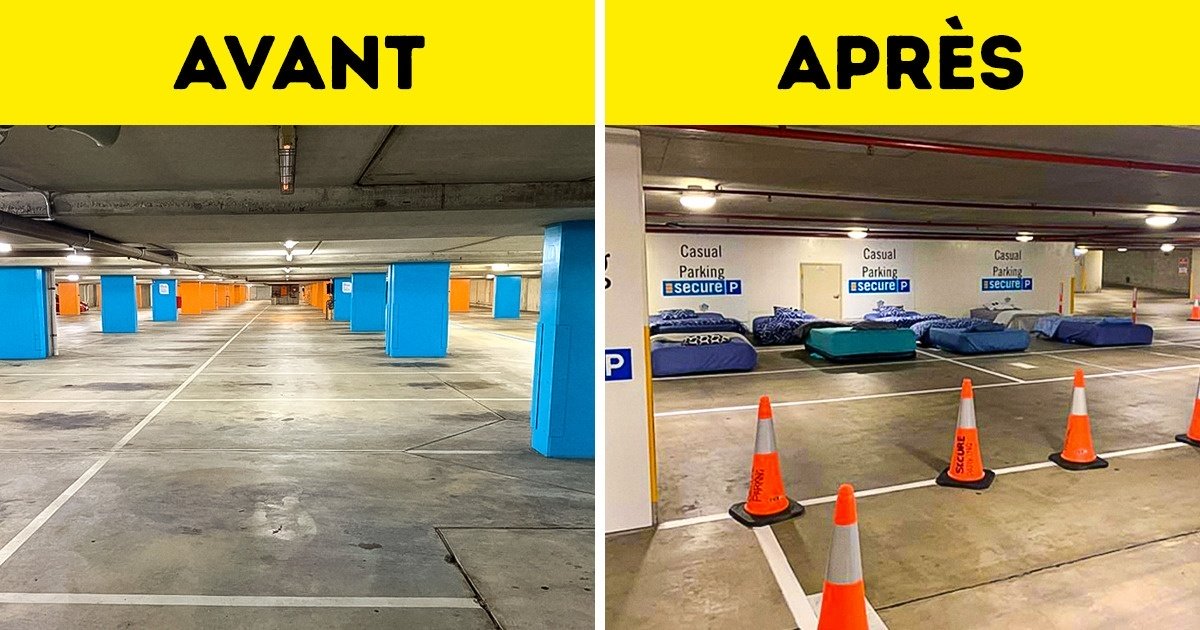 En Australie, les places vides d’un parking sont utilisées pour héberger les sans-abri