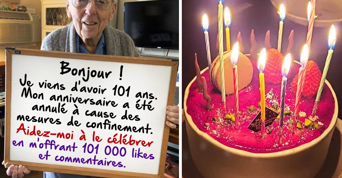 Un homme de 100 ans demande 101 000 likes après l’annulation de sa 101ème fête d’anniversaire à cause du coronavirus