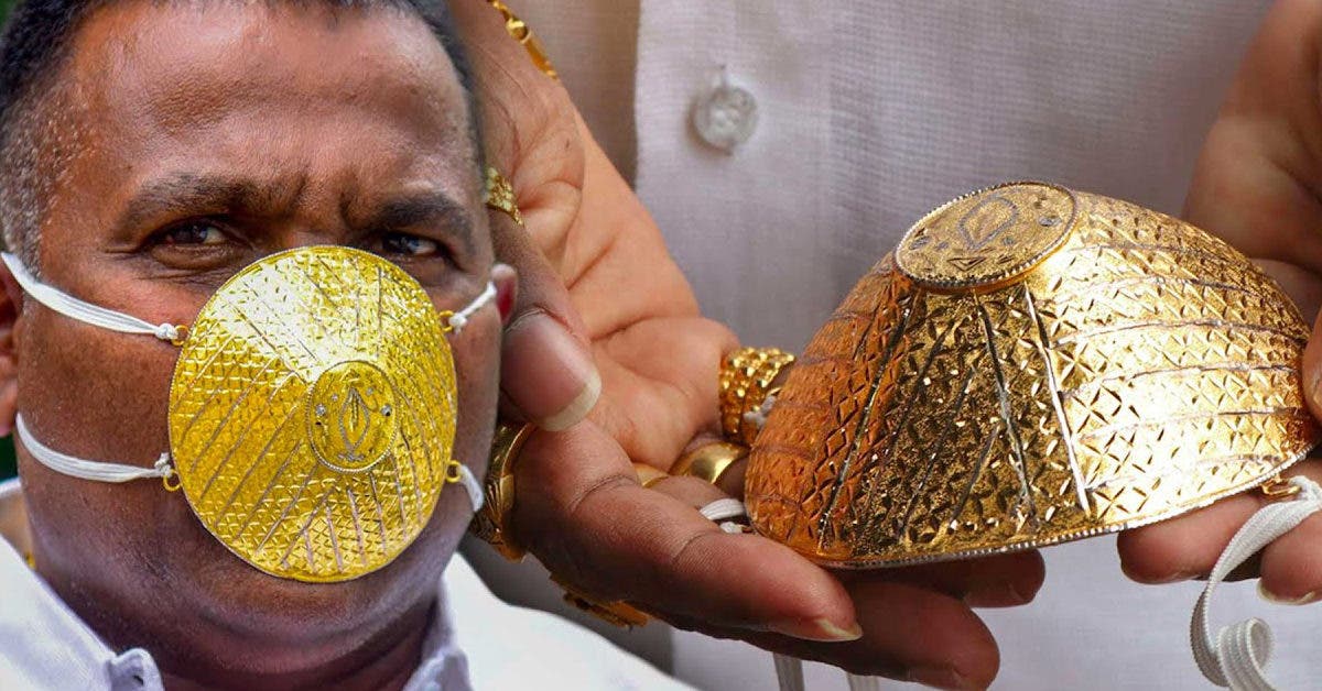 Un millionnaire porte un masque en or pour se protéger du coronavirus pendant que son pays meure de faim