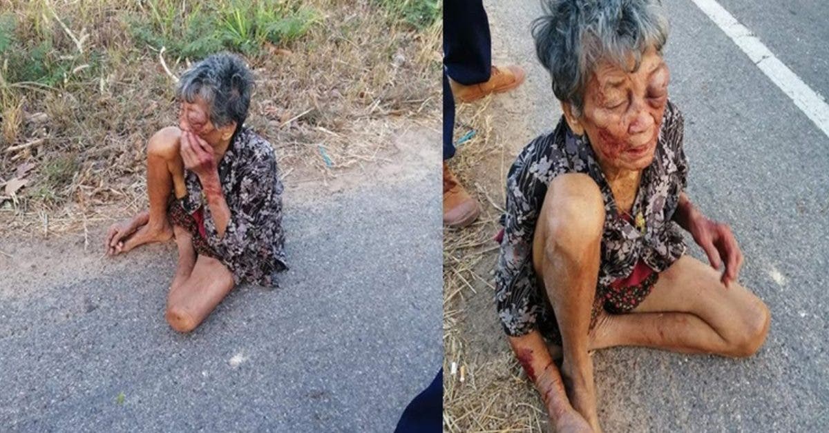Cette grand-mère a été violenté et maltraitée par son petit-fils qui l’a forcé à fuir la maison et passer la nuit dans les rues