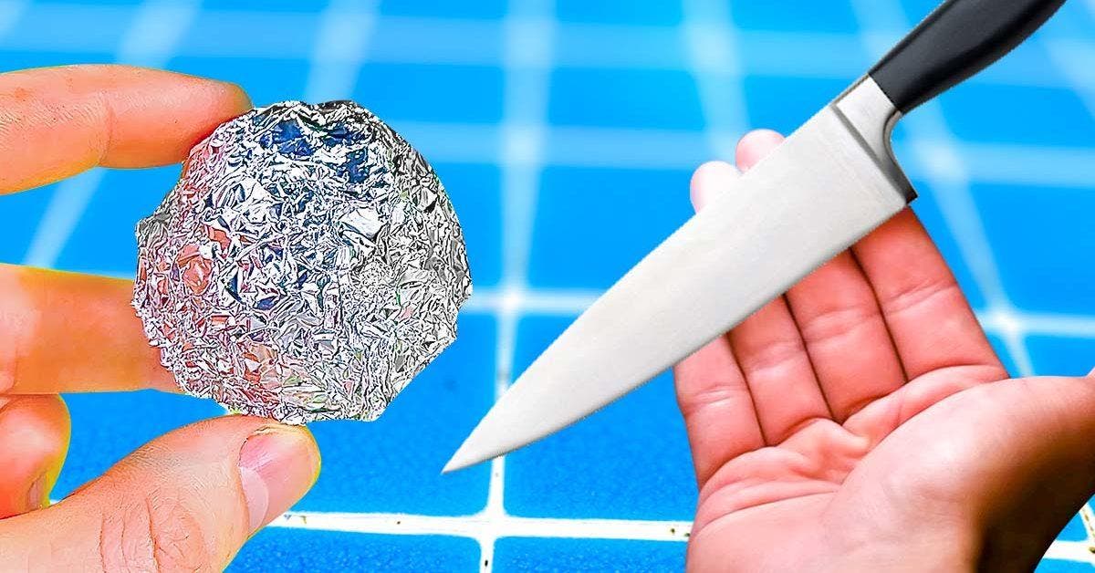 Comment aiguiser un couteau avec du papier aluminium ?